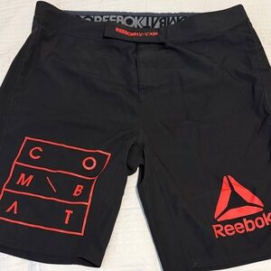 Reebok Men's Black and Red Board Shorts